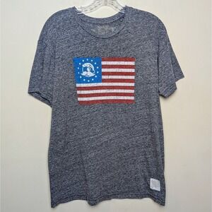 National Bohemian Natty Boh‎ American Flag Vintage Y2K Retro Sport Shirt Large